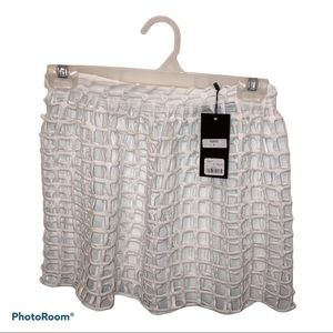 A 1Z45 by LF hollowed out Netted mesh skirt